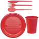 Economical Disposable TableWare Red